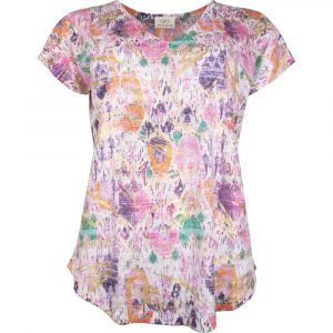 Tshirt Fluide Imprimé Ida Julie Guerlande</br><h3> Colori Fushia </h3>