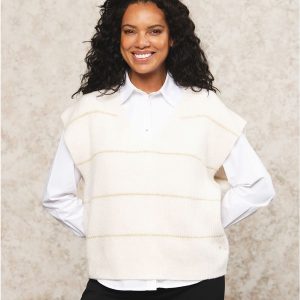 Pull sans manches - Christine Laure</br><h3>Ivoire </h3>