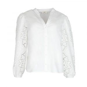 Chemisier Coton Brodé Tessa Julie Guerlande</br><h3> Blanc</h3>