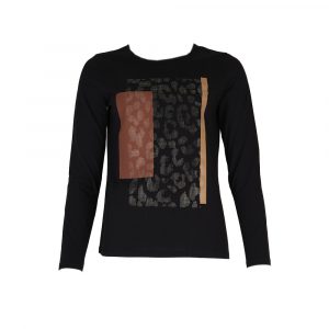 Tshirt Coton Alberto Julie Guerlande</br><h3>Noir </h3>