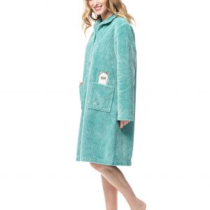 Robe de Chambre Boutonnée 252114  Senoretta</br><h3> Vert d'Eau</h3>