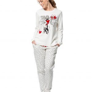 Pyjama Coton 252143  Senoretta</br><h3> Noir et Blanc</h3>