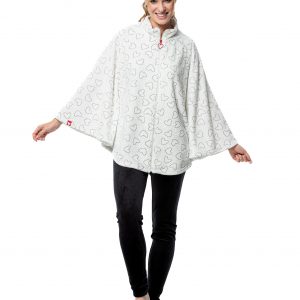 Cape Velours Coeurs  Senoretta</br><h3> Noir et Blanc</h3>