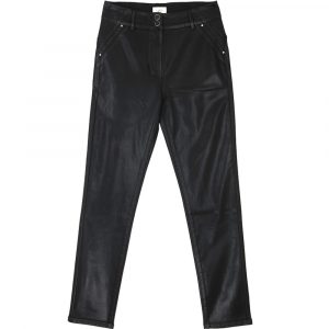 Pantalon Slim Toile Enduite Marjorie Julie Guerlande</br><h3> Noir</h3>