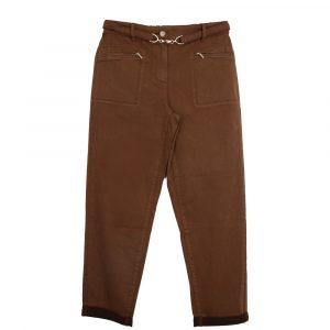 Pantalon Coton Anemone  Poches Plaquées Julie Guerlande</br><h3> Marron </h3>