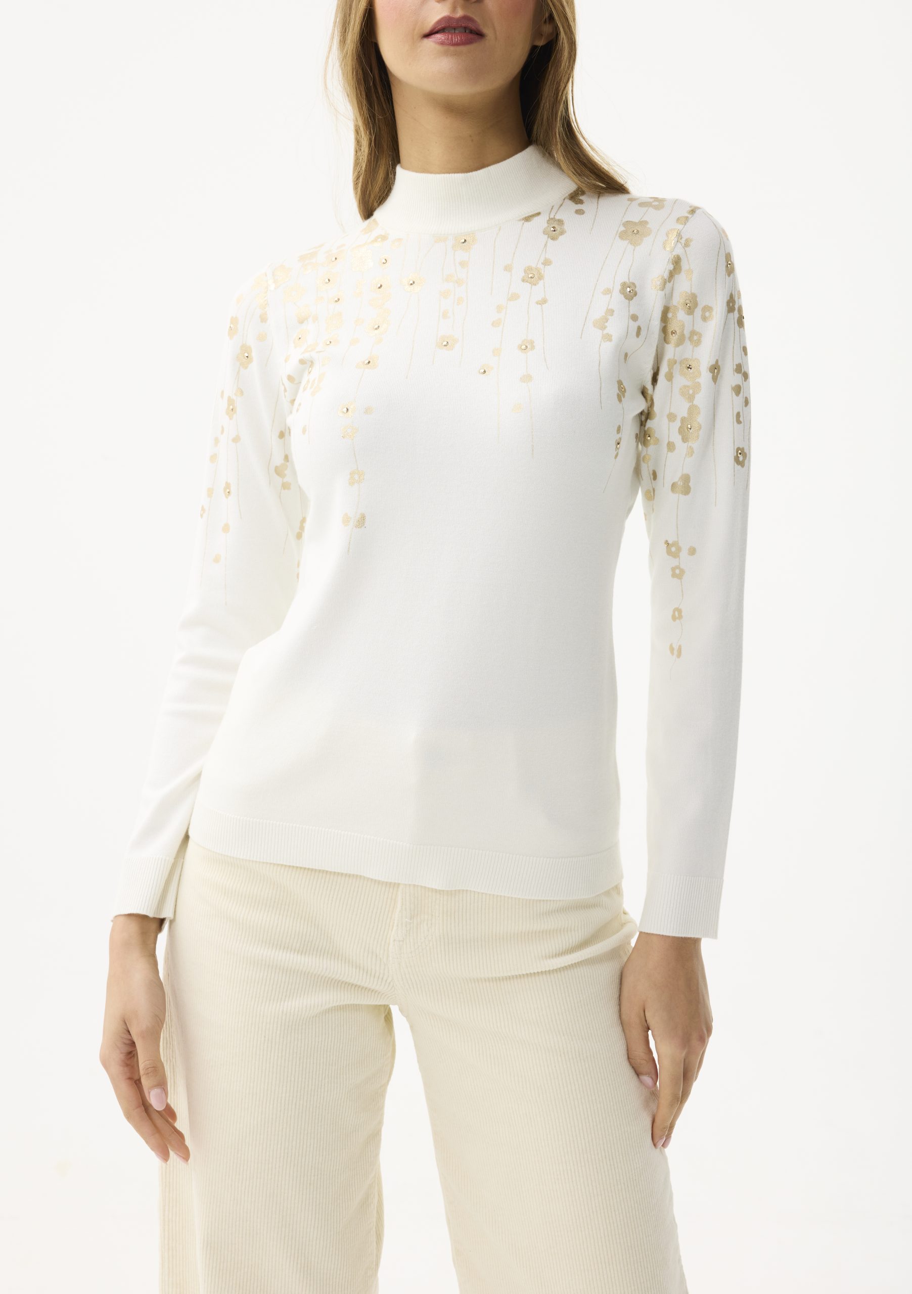 Pull Flower Col cheminé AW152 Leo et Ugo</br> <h3>White Gold</h3> – Image 2