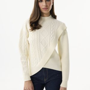 Pull Col Cheminé à Torsades FH704 Leo et Ugo</br> <h3>Ecru</h3>