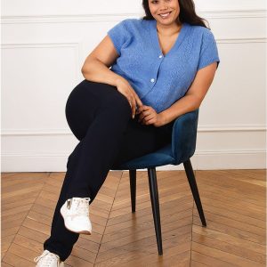 Pantalon Strech Coupe Ajustée Christine Laure</br><h3>Marine</h3>