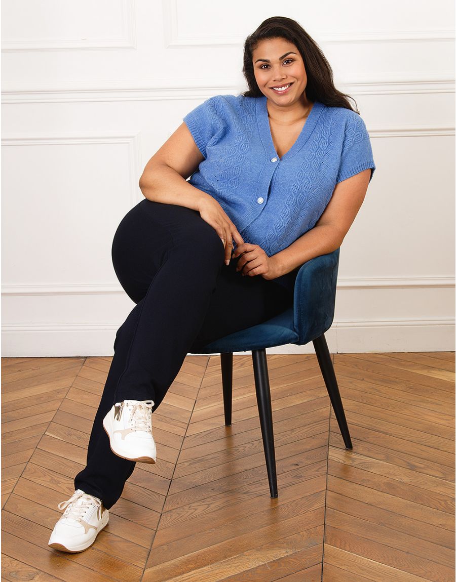 Pantalon Strech Coupe Ajustée Christine Laure</br><h3>Marine ou Noir</h3>