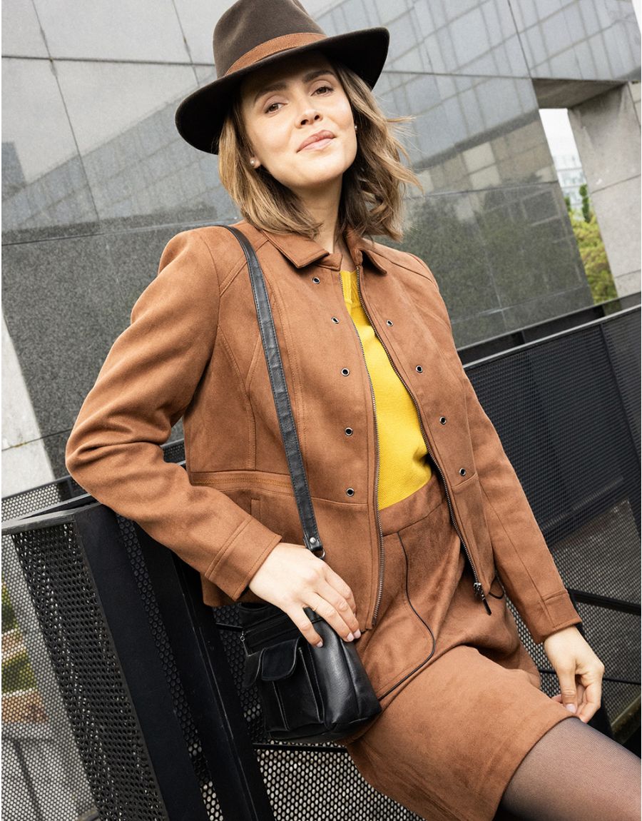 Jupe Suedine Camel Christine Laure</br><h3>Camel</h3> – Image 2