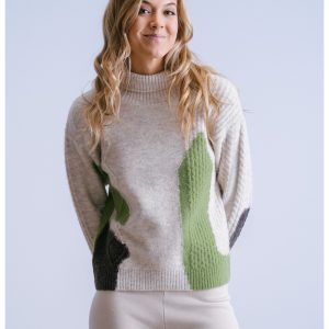 Pull Col Roulé W225091- WNT Collection </br><h3>Ecru</h3>