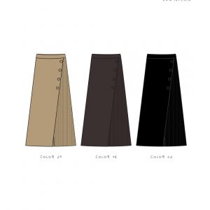 Jupe  Longue Jersey W225052- WNT Collection </br><h3>Choco</h3>