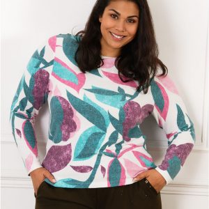 Pull Léger très doux à Motifs  Christine Laure</br><h3>Blanc ></h3>