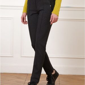 Pantalon Chiné Ajusté Maille Christine Laure</br><h3>Gris</h3>