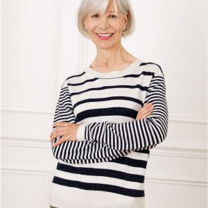 Pull Marinière Brillant Christine Laure</br><h3>Ecru/Marine</h3>