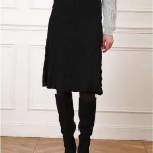 Jupe Longue Maille  Christine Laure</br><h3>Noire</h3>