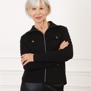 Gilet Noir Zippé Christine Laure</br><h3>Noir ></h3>