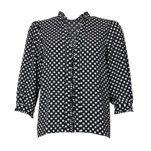 Chemisier CAPOIS Manches 3/4 Julie Guerlande</br><h3>Noir et Blanc</h3>