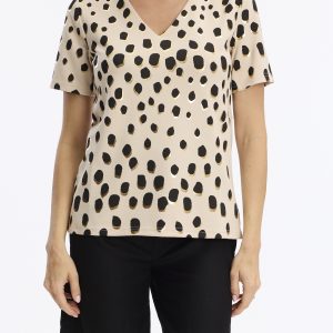 Tshirt Beige Noir TEV660 Leo et Ugo</br> <h3>Beige et Noir</h3>