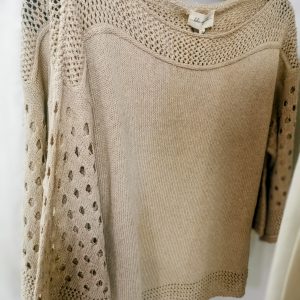Pull Coton Raphia Lola Espeleta </br> <h3>Beige</h3>