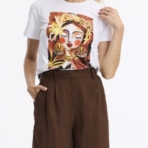 Tshirt Coton Frida TEK390 Leo et Ugo</br> <h3>Blanc</h3>