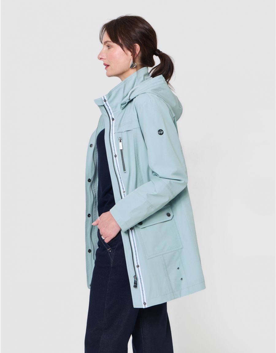 Parka Légère Christine Laure</br><h3>Vert Amande</h3> – Image 2