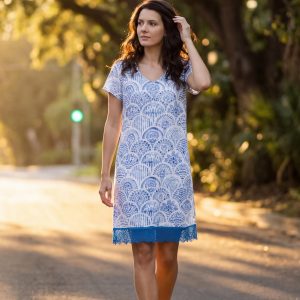 Chemise de Nuit Coton 26114 Senoretta</br><h3>Azul </h3>