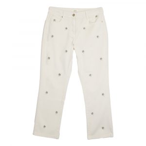 Pantacourt Brodé Patty Julie Guerlande</br><h3>Crème</h3>