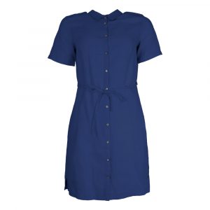 Robe Manches Courtes Molly en Lin Julie Guerlande</br><h3>Bleu Marine</h3>