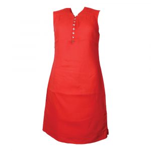 Robe Sans Manches Molly en Lin Julie Guerlande</br><h3>Rouge Coquelicot</h3>