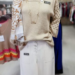 Pantalon Large Jasmin Lola Espeleta </br> <h3>Beige</h3>