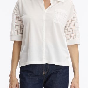 Chemisier Manches Courtes  tew557 Leo et Ugo</br> <h3>Blanc</h3>