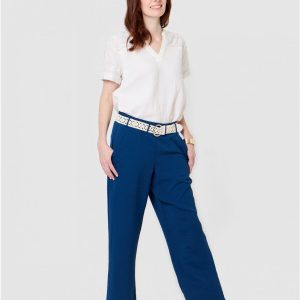 Pantalon Fluide Large Bleu Christine Laure</br><h3>Bleu</h3>