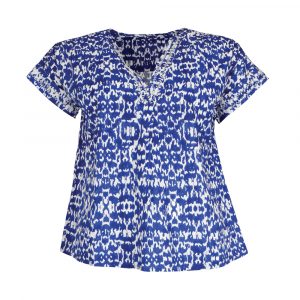 Blouse Venus Julie Guerlande</br><h3>Imprimé Bleu</h3>