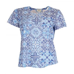 Tshirt Falbala Julie Guerlande</br><h3>Imprimé Bleu</h3>